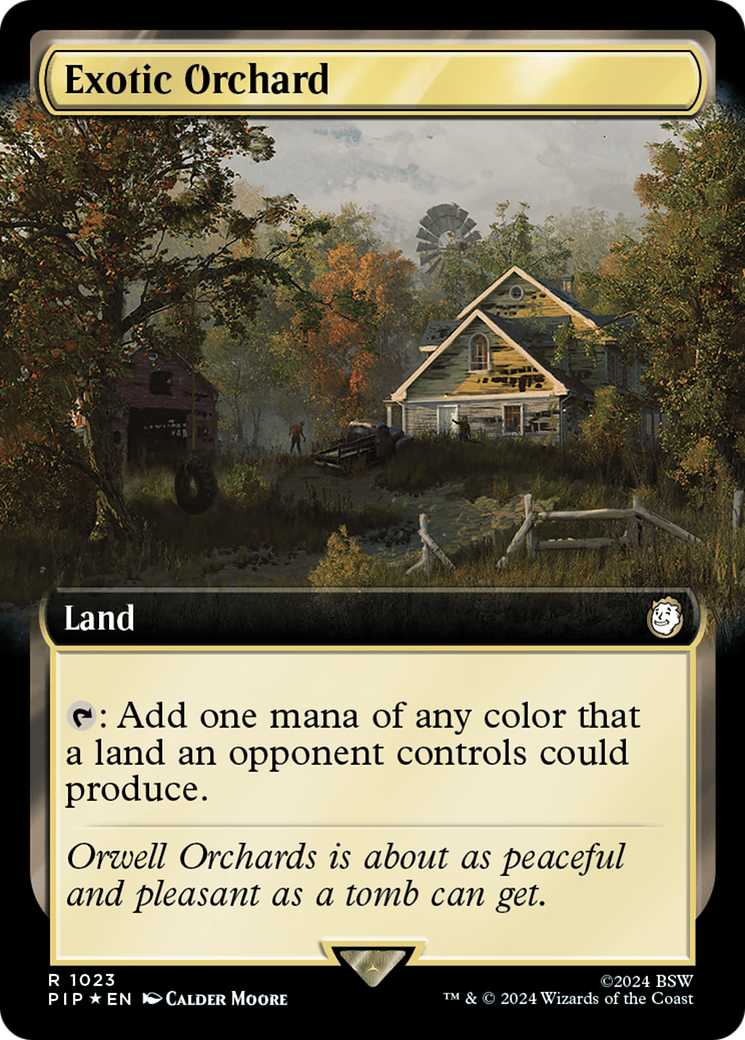 Exotic Orchard (Extended Art) (Surge Foil) [Fallout] | Gear Gaming Bentonville
