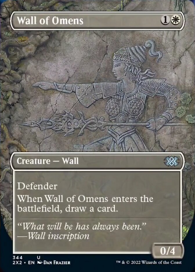 Wall of Omens (Borderless Alternate Art) [Double Masters 2022] | Gear Gaming Bentonville