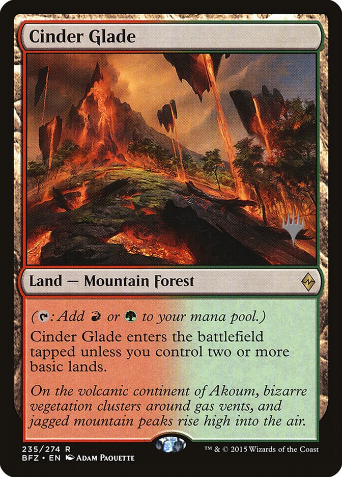 Cinder Glade (Promo Pack) [Battle for Zendikar Promos] | Gear Gaming Bentonville
