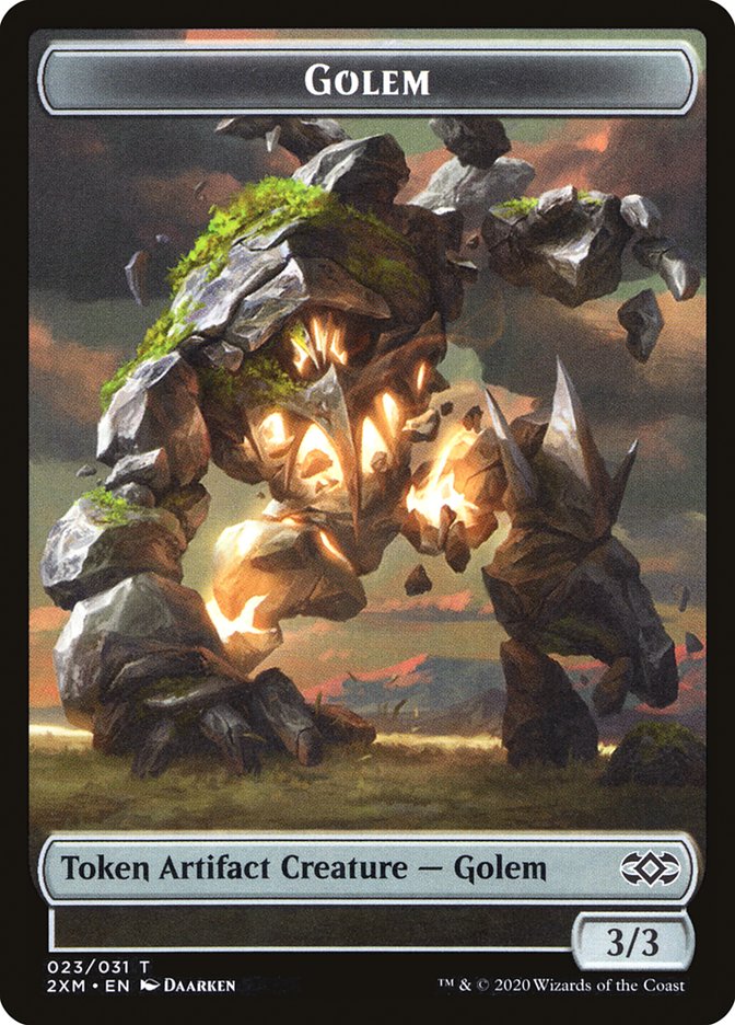 Ape // Golem Double-Sided Token [Double Masters Tokens] | Gear Gaming Bentonville
