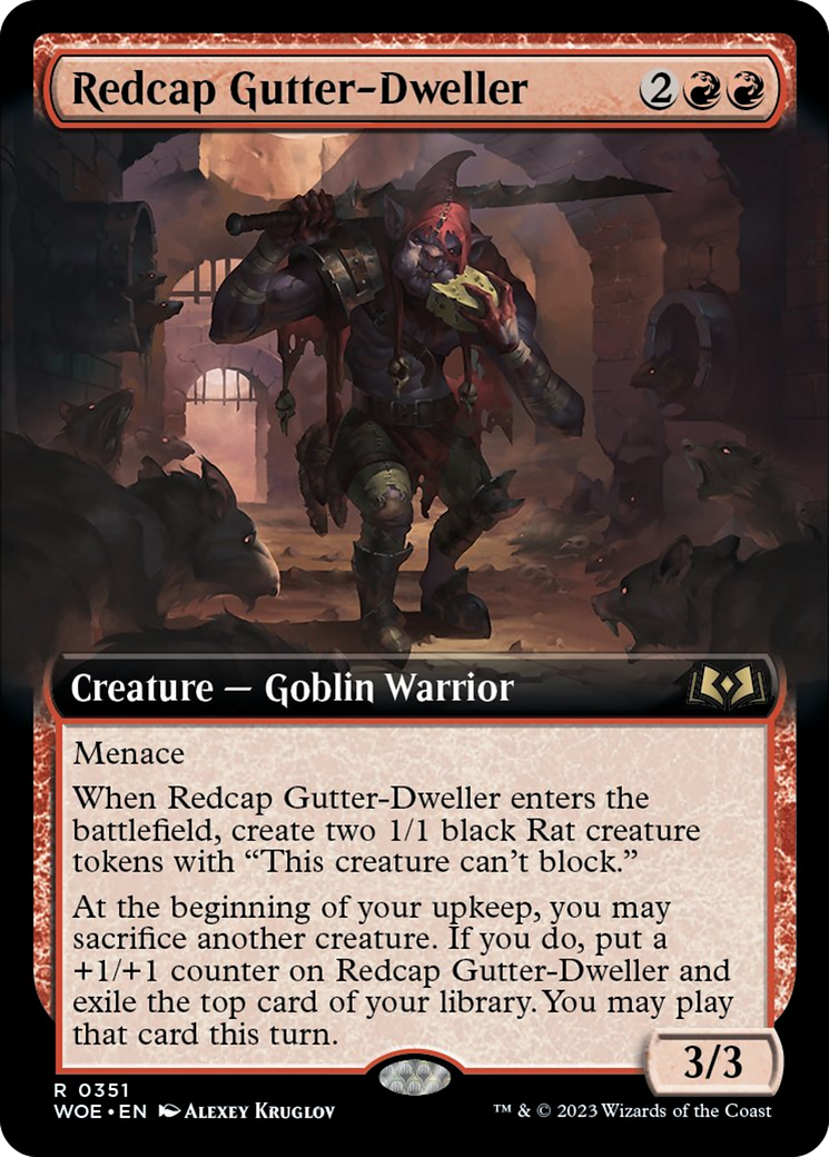 Redcap Gutter-Dweller (Extended Art) [Wilds of Eldraine] | Gear Gaming Bentonville