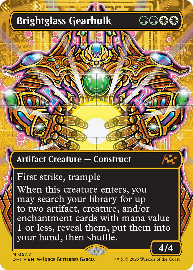 Brightglass Gearhulk (Borderless) (First-Place Foil) [Aetherdrift] | Gear Gaming Bentonville