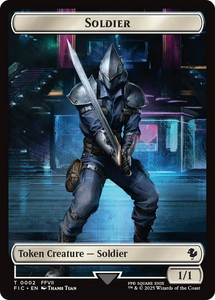 Soldier // Rebel Double-Sided Token [FINAL FANTASY Commander Tokens] | Gear Gaming Bentonville
