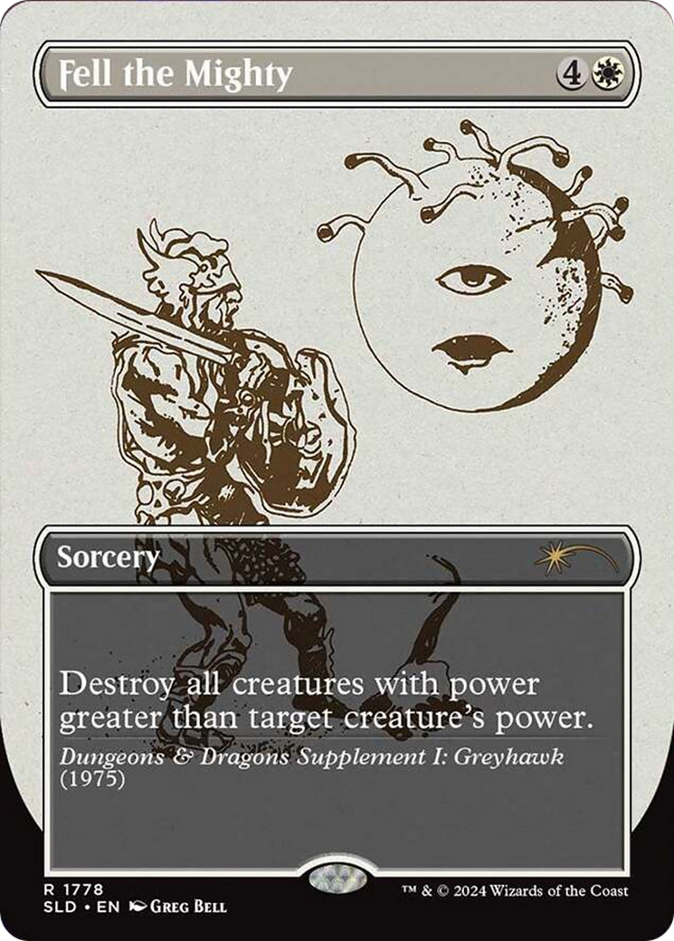 Fell the Mighty (Rainbow Foil) [Secret Lair Drop Series] | Gear Gaming Bentonville