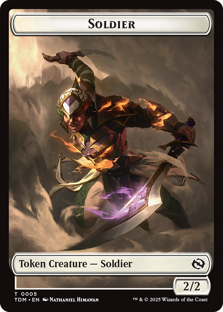 Soldier (0004) // Soldier (0005) Double-Sided Token [Tarkir: Dragonstorm Tokens] | Gear Gaming Bentonville