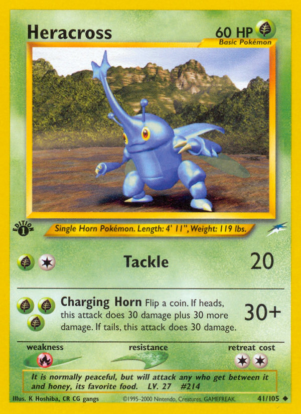 Heracross (41/105) [Neo Destiny 1st Edition] | Gear Gaming Bentonville