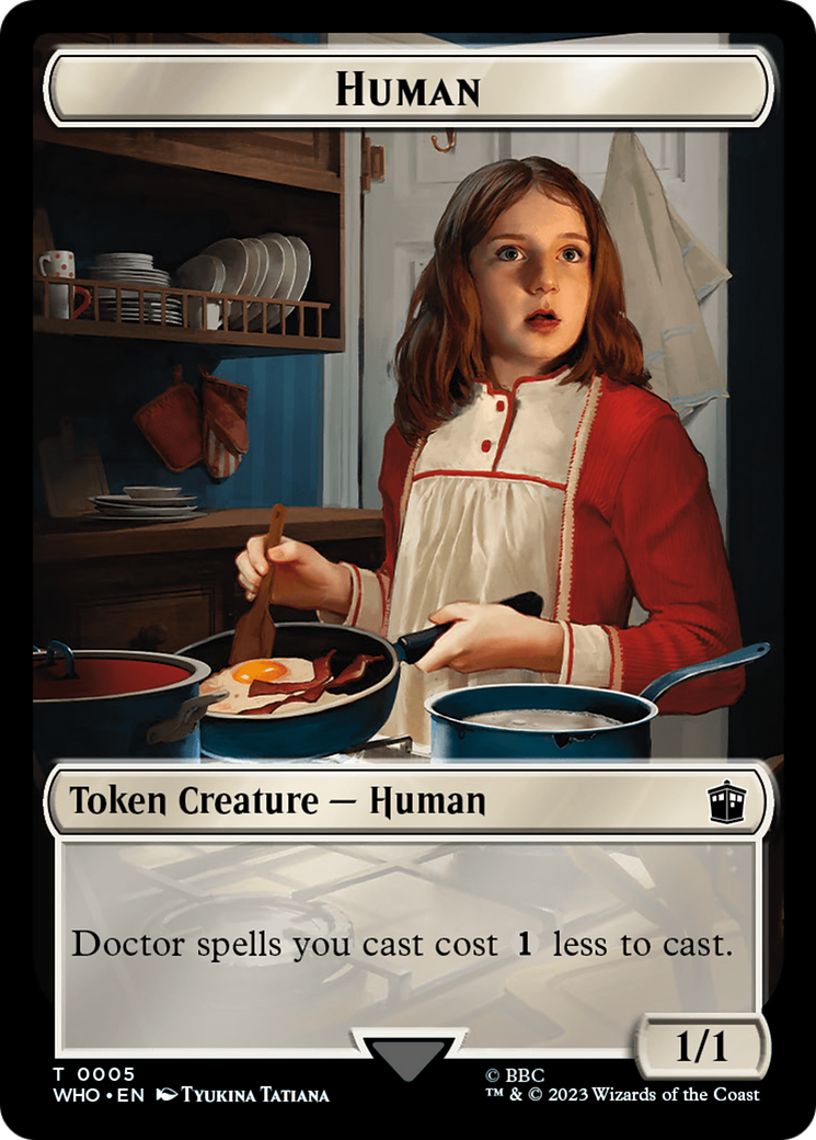 Human (0005) // Treasure (0028) Double-Sided Token [Doctor Who Tokens] | Gear Gaming Bentonville