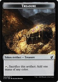 Treasure // Human Double-Sided Token [Commander 2019 Tokens] | Gear Gaming Bentonville