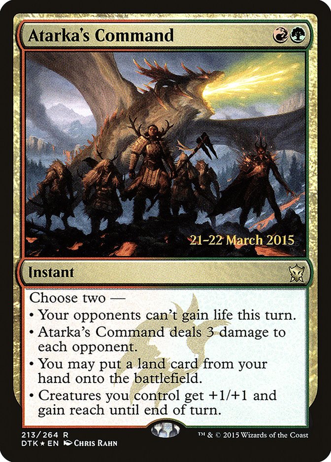 Atarka's Command [Dragons of Tarkir Prerelease Promos] | Gear Gaming Bentonville