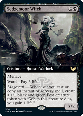 Sedgemoor Witch (Extended Art) [Strixhaven: School of Mages] | Gear Gaming Bentonville