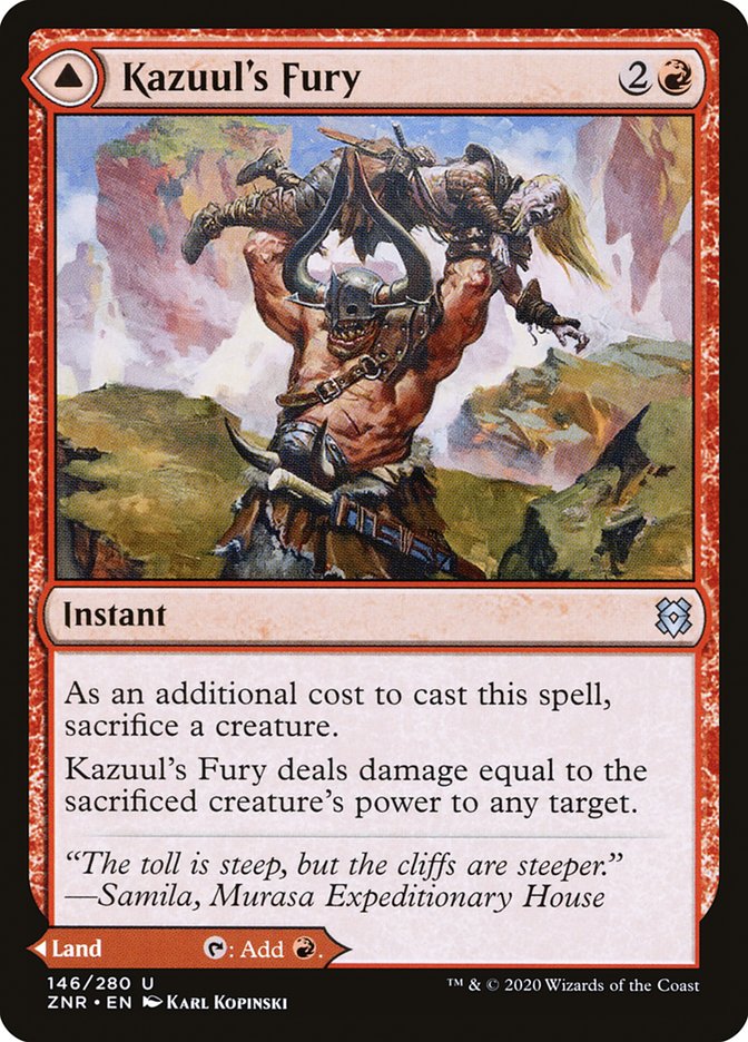 Kazuul's Fury // Kazuul's Cliffs [Zendikar Rising] | Gear Gaming Bentonville