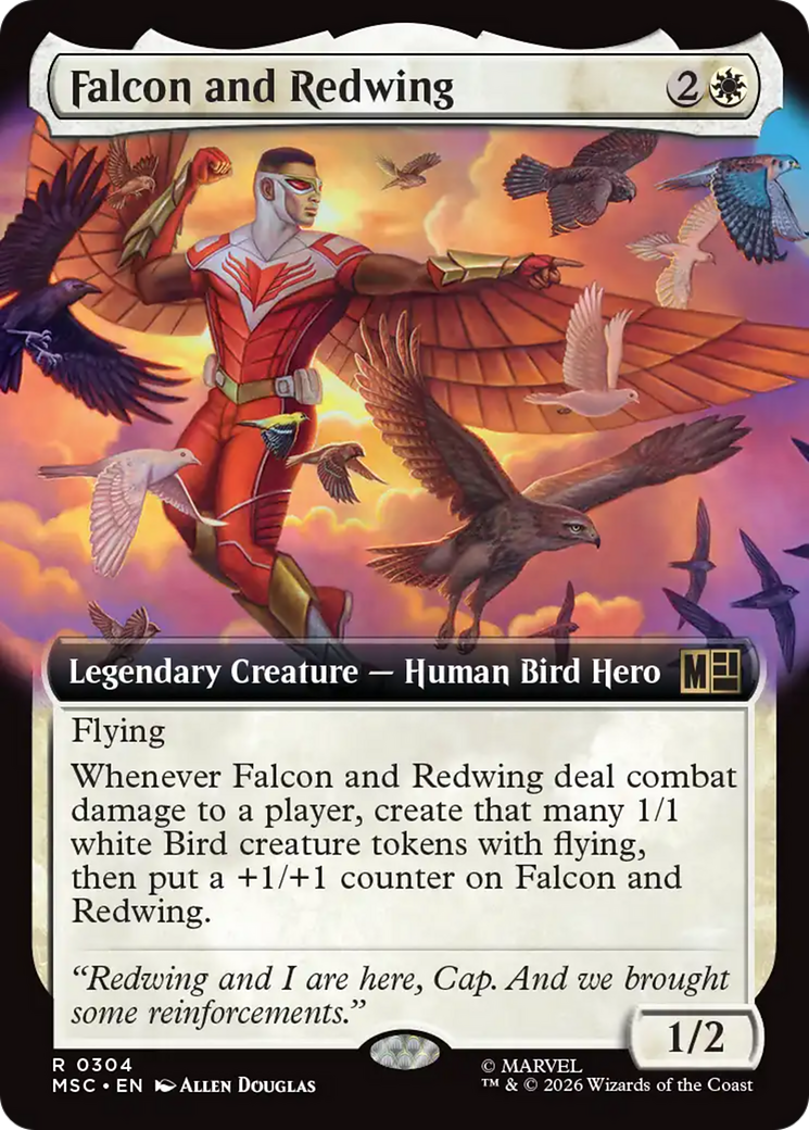 Falcon and Redwing (Extended Art) [Marvel Super Heroes Commander] | Gear Gaming Bentonville