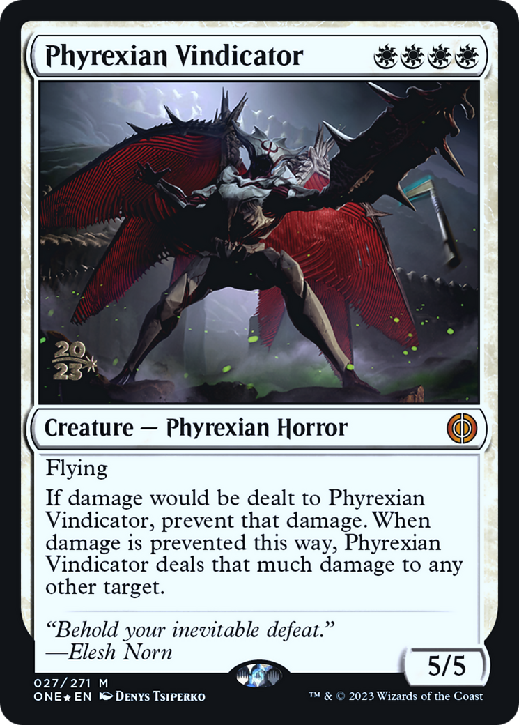 Phyrexian Vindicator [Phyrexia: All Will Be One Prerelease Promos] | Gear Gaming Bentonville