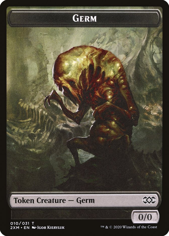 Demon // Germ Double-Sided Token [Double Masters Tokens] | Gear Gaming Bentonville