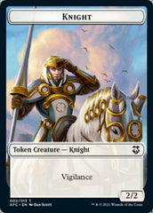 Knight // Saproling Double-Sided Token [Dungeons & Dragons: Adventures in the Forgotten Realms Commander Tokens] | Gear Gaming Bentonville
