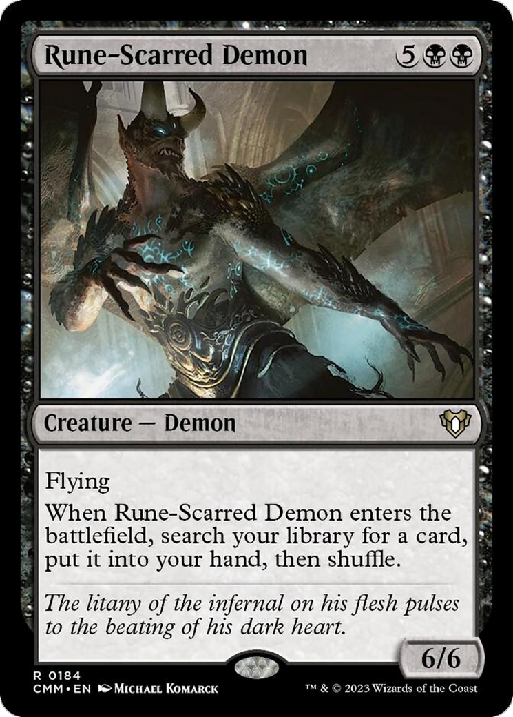 Rune-Scarred Demon [Commander Masters] | Gear Gaming Bentonville