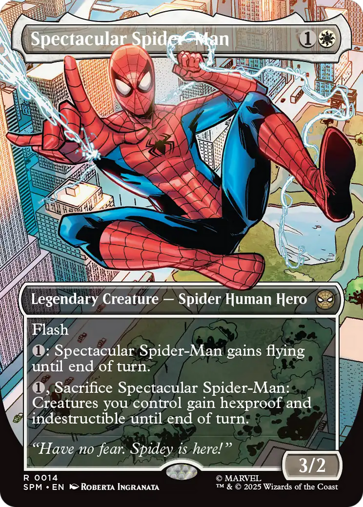 Spectacular Spider-Man (Borderless) [Marvel's Spider-Man Prerelease Promos] | Gear Gaming Bentonville