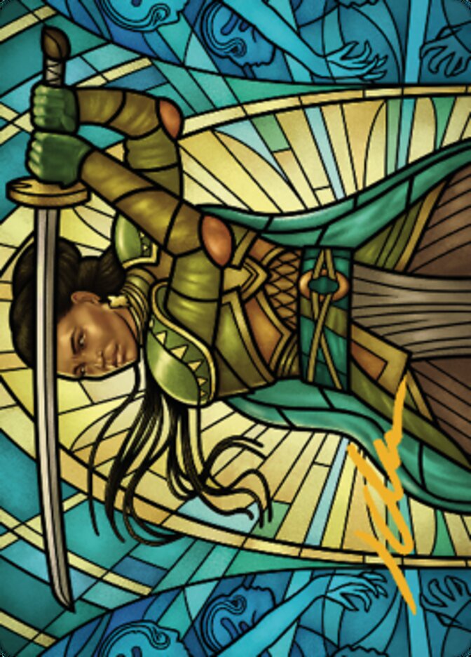 Shanna, Purifying Blade Art Card 2 (Gold-Stamped Signature) [Dominaria United Art Series] | Gear Gaming Bentonville