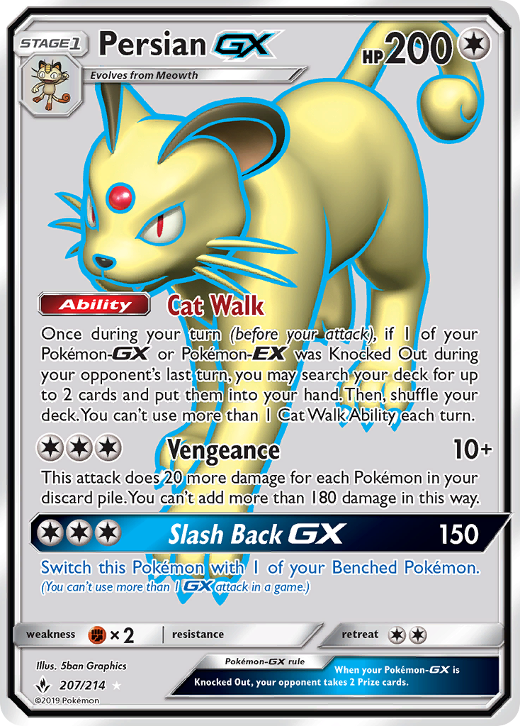 Persian GX (207/214) [Sun & Moon: Unbroken Bonds] | Gear Gaming Bentonville