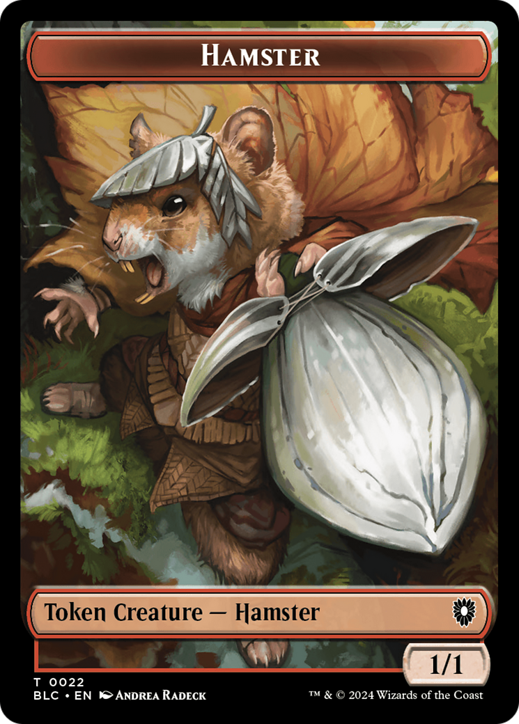 Hamster // Beast (024) Double-Sided Token [Bloomburrow Commander Tokens] | Gear Gaming Bentonville