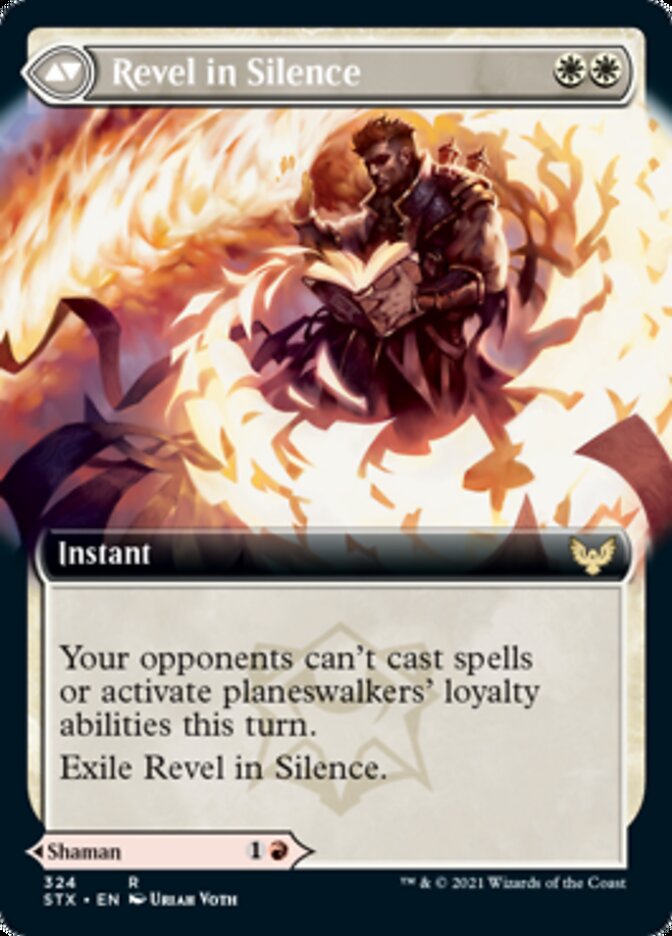 Flamescroll Celebrant // Revel in Silence (Extended Art) [Strixhaven: School of Mages] | Gear Gaming Bentonville