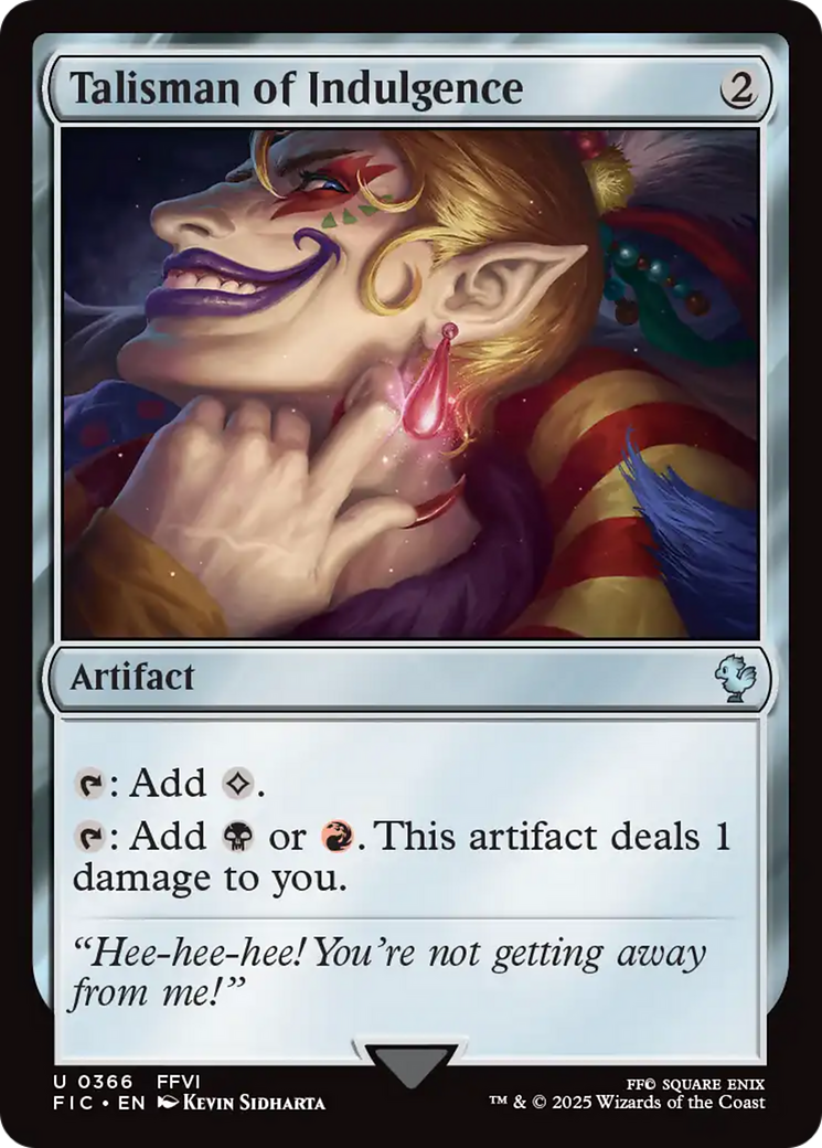 Talisman of Indulgence [FINAL FANTASY Commander] | Gear Gaming Bentonville