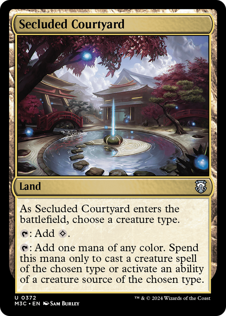 Secluded Courtyard (Ripple Foil) [Modern Horizons 3 Commander] | Gear Gaming Bentonville
