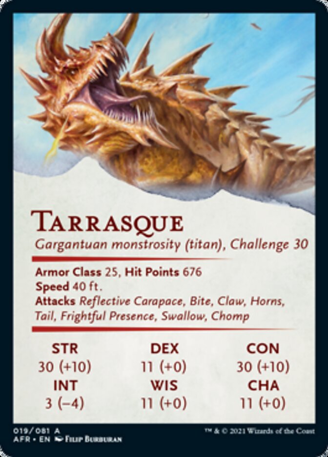 Tarrasque Art Card [Dungeons & Dragons: Adventures in the Forgotten Realms Art Series] | Gear Gaming Bentonville