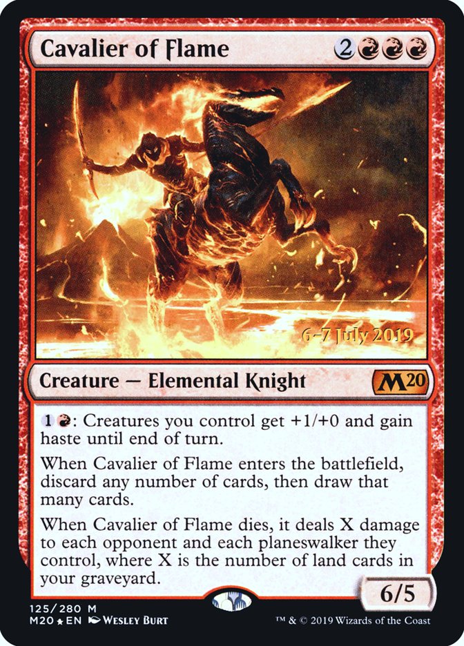 Cavalier of Flame [Core Set 2020 Prerelease Promos] | Gear Gaming Bentonville