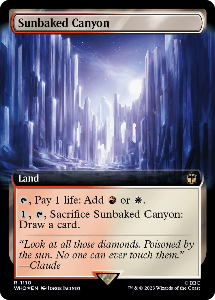 Sunbaked Canyon (Extended Art) (Surge Foil) [Doctor Who] | Gear Gaming Bentonville