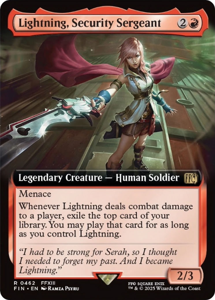 Lightning, Security Sergeant (Extended Art) [FINAL FANTASY] | Gear Gaming Bentonville