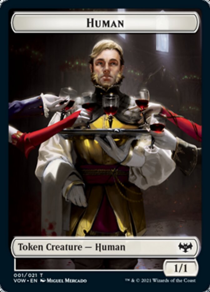 Human (001) // Boar Double-Sided Token [Innistrad: Crimson Vow Tokens] | Gear Gaming Bentonville