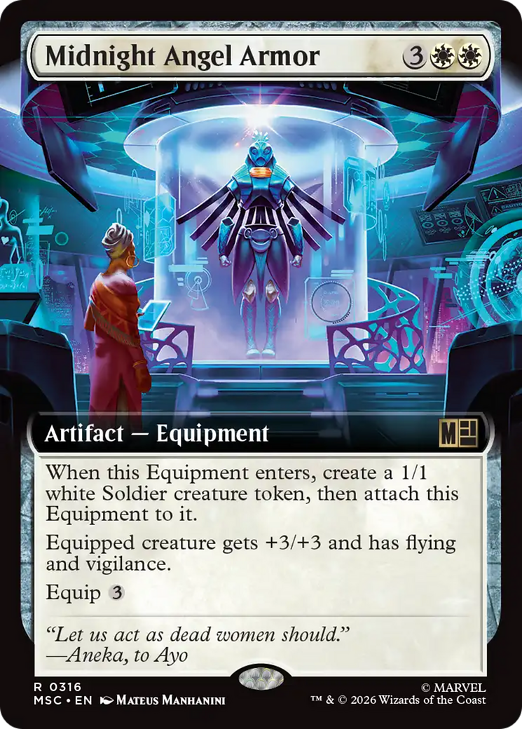 Midnight Angel Armor (Extended Art) [Marvel Super Heroes Commander] | Gear Gaming Bentonville