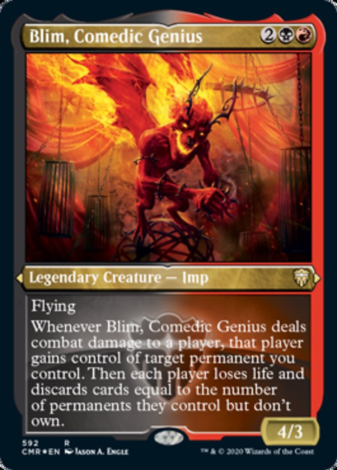 Blim, Comedic Genius (Etched) [Commander Legends] | Gear Gaming Bentonville
