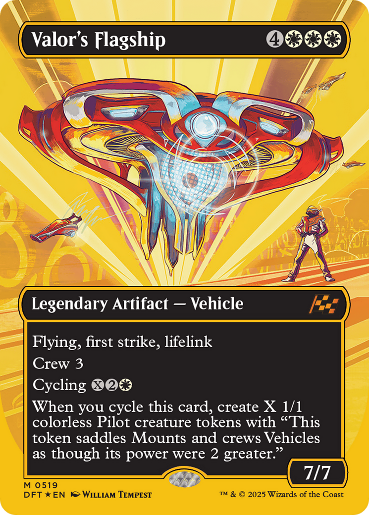 Valor's Flagship (Borderless) (First-Place Foil) [Aetherdrift] | Gear Gaming Bentonville