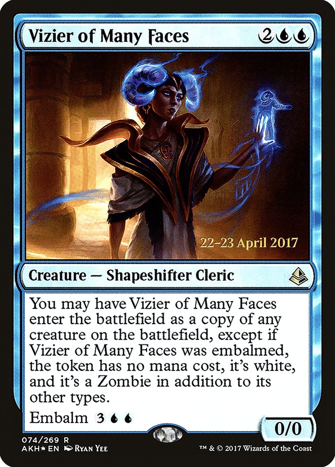 Vizier of Many Faces [Amonkhet Prerelease Promos] | Gear Gaming Bentonville