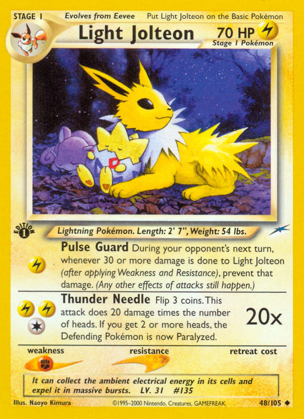 Light Jolteon (48/105) [Neo Destiny 1st Edition] | Gear Gaming Bentonville