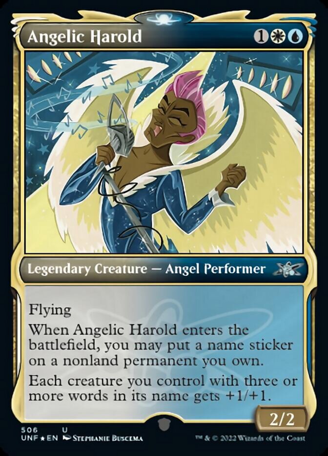 Angelic Harold (Showcase) (Galaxy Foil) [Unfinity] | Gear Gaming Bentonville