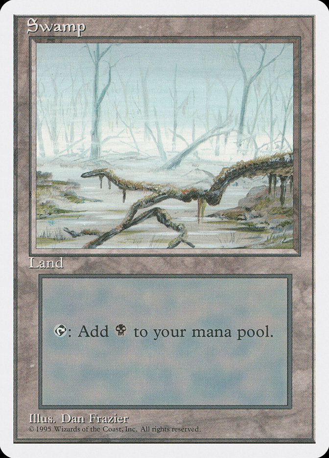 Swamp (White Fog in Trees) [Fourth Edition] | Gear Gaming Bentonville