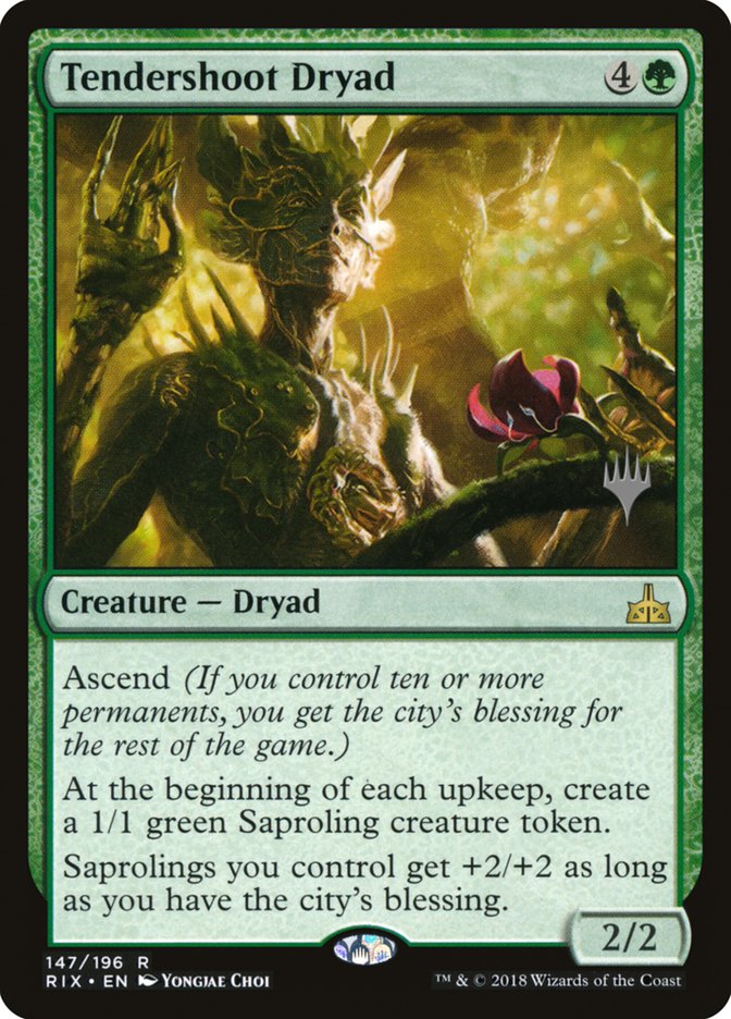 Tendershoot Dryad (Promo Pack) [Rivals of Ixalan Promos] | Gear Gaming Bentonville