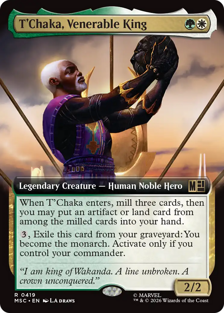 T'Chaka, Venerable King (Extended Art) [Marvel Super Heroes Commander] | Gear Gaming Bentonville