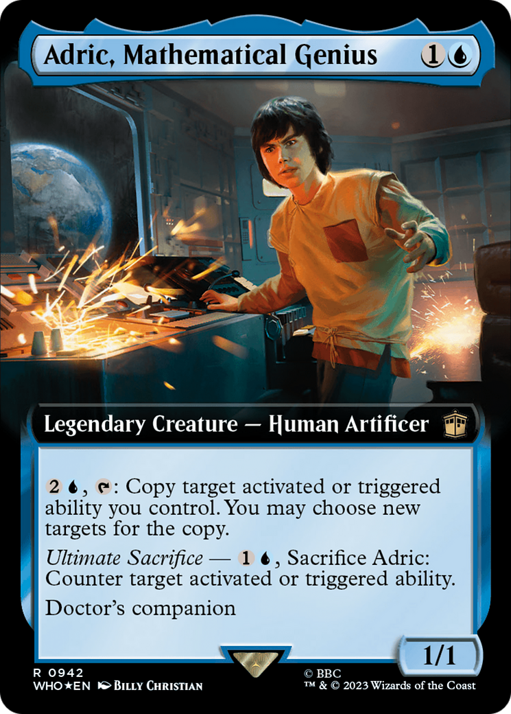 Adric, Mathematical Genius (Extended Art) (Surge Foil) [Doctor Who] | Gear Gaming Bentonville