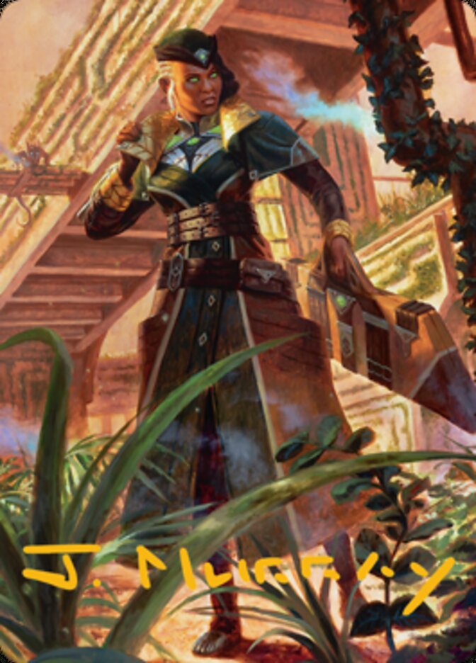 Vivien on the Hunt Art Card (Gold-Stamped Signature) [Streets of New Capenna Art Series] | Gear Gaming Bentonville