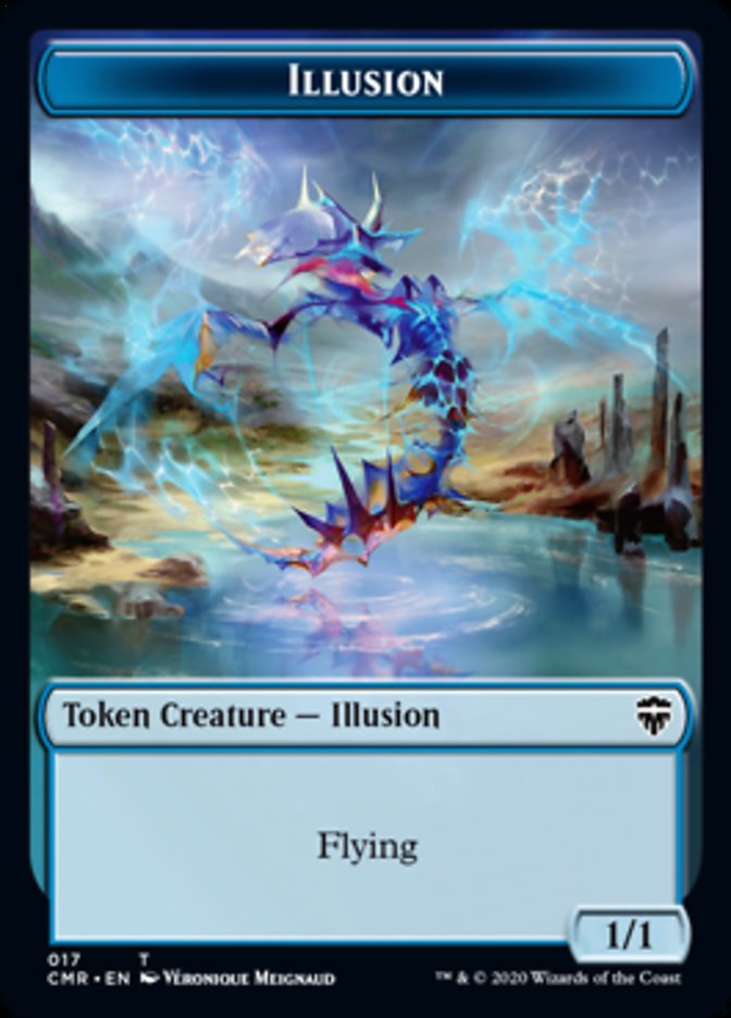 Illusion // Saproling Double-Sided Token [Commander Legends Tokens] | Gear Gaming Bentonville
