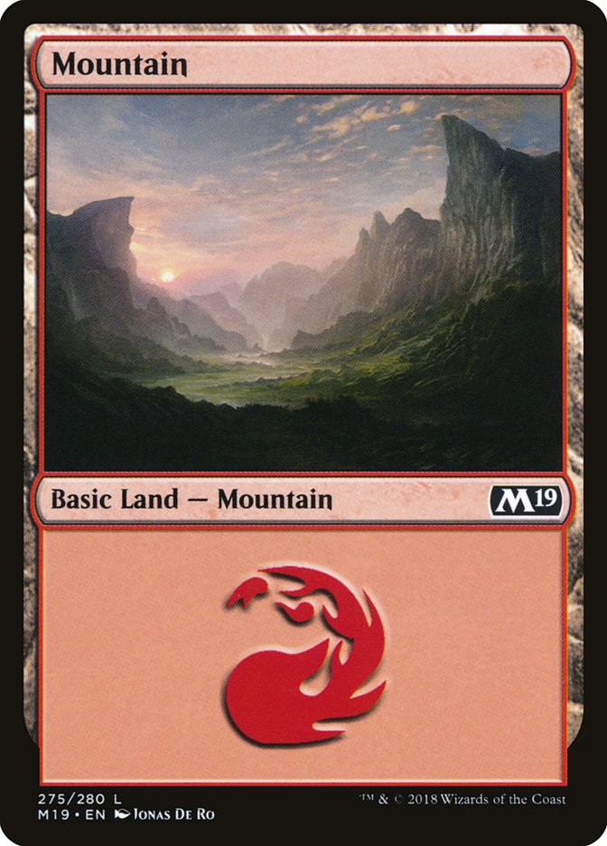 Mountain (275) [Core Set 2019] | Gear Gaming Bentonville