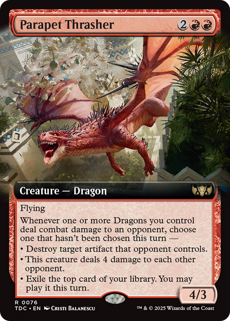 Parapet Thrasher (Extended Art) [Tarkir: Dragonstorm Commander] | Gear Gaming Bentonville