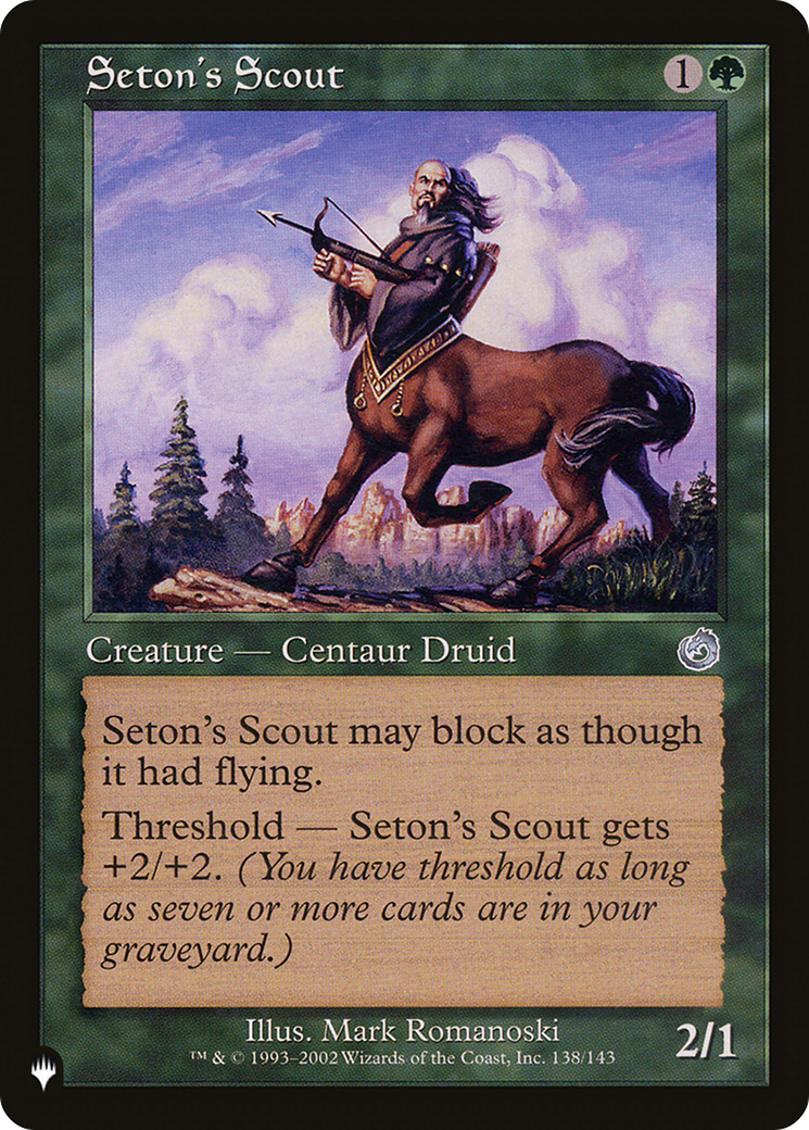 Seton's Scout [The List Reprints] | Gear Gaming Bentonville