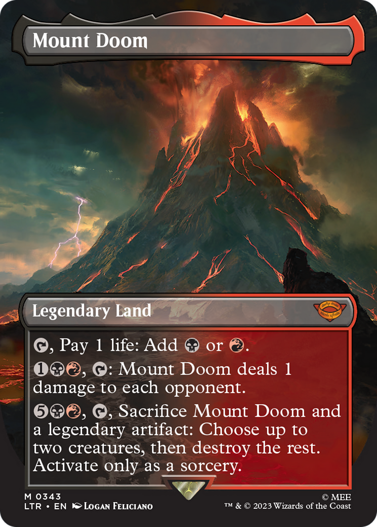 Mount Doom (Borderless Alternate Art) [The Lord of the Rings: Tales of Middle-Earth] | Gear Gaming Bentonville