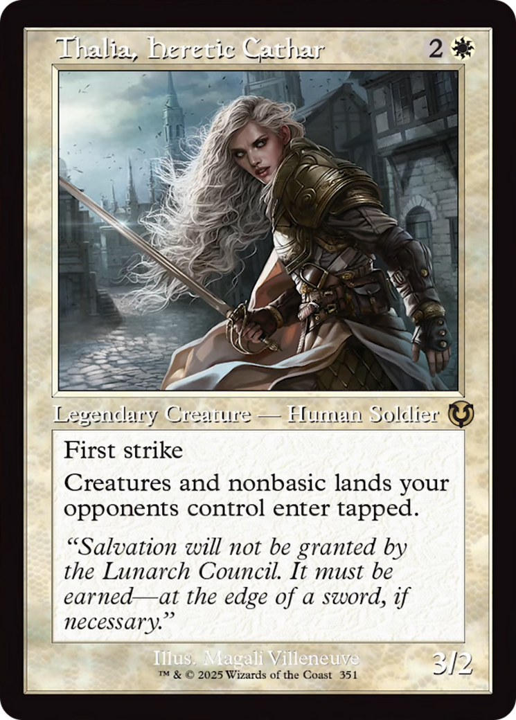 Thalia, Heretic Cathar (Retro Frame) [Innistrad Remastered] | Gear Gaming Bentonville