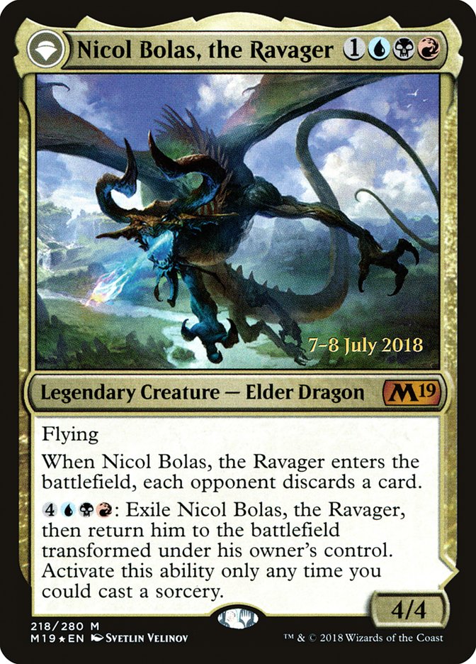 Nicol Bolas, the Ravager // Nicol Bolas, the Arisen [Core Set 2019 Prerelease Promos] | Gear Gaming Bentonville